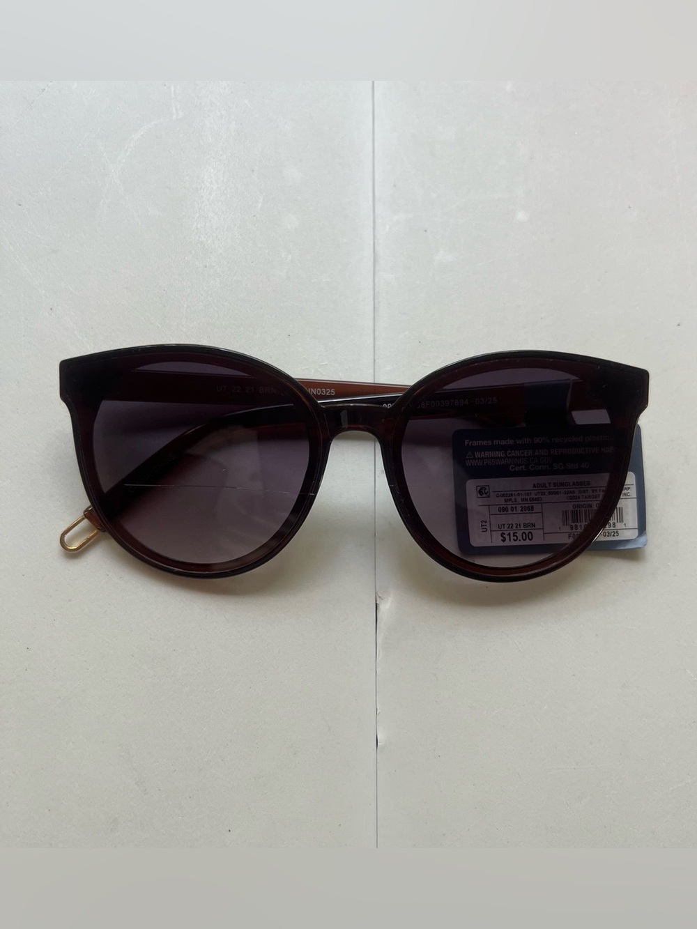 Universal Thread Women's Cat-Eye Sunglasses - Dark Brown